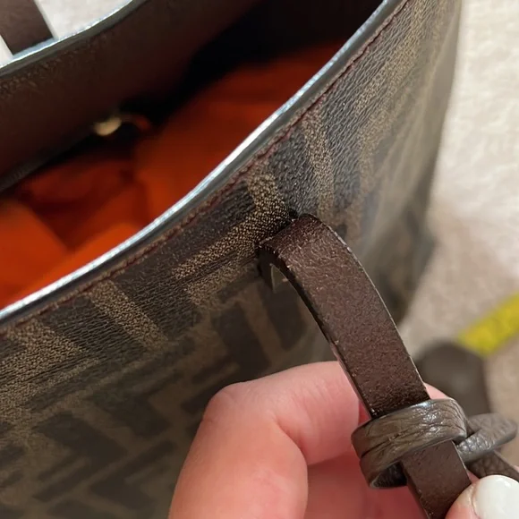 Large Fendi zucca Roll Tote - Picture 9 of 12